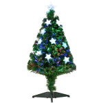 Sapin de noël artificiel fibre optique led multicolore étoile h90 cm Sapin de noël artificiel fibre optique led multicolore étoile h90 cm