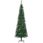 Sapin de no�l artificiel h. 195 cm - 42 pommes de pin - m�tal pvc vert