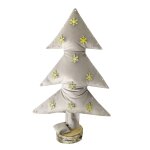 Sapin de no�l artificiel lumineux - velours blanc avec flocons 150cm