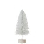 Sapin de noël artificiel en plastique blanc 16x16x38 cm Sapin de noël artificiel en plastique blanc 16x16x38 cm