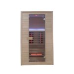 Sauna infrarouge pour 2 personnes en bois 120x100x200 cm
