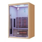 Sauna infrarouge pour 2 personnes en bois 130x110x200 cm
