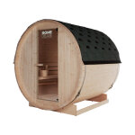 Sauna en tonneau extérieur bois d'épicéa marron Sauna en tonneau extérieur bois d'épicéa marron