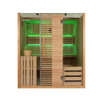 Sauna traditionnel en bois pour 4 personnes 180x150 cm Sauna traditionnel en bois pour 4 personnes 180x150 cm