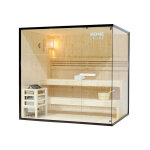 Sauna traditionnel en bois pour 4 personnes 200x150 cm Sauna traditionnel en bois pour 4 personnes 200x150 cm