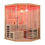Sauna  vapeur pour 4 personnes en bois 150x150x200 cm