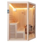 Sauna à vapeur pour 4 personnes en bois, 160x160x210 cm Sauna à vapeur pour 4 personnes en bois, 160x160x210 cm
