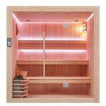 Sauna à vapeur pour 6 personnes en bois 200x170x210 cm Sauna à vapeur pour 6 personnes en bois 200x170x210 cm