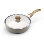 Sauteuse 24 cm avec revêtement en céramique blanche et couvercle Sauteuse 24 cm avec revêtement en céramique blanche et couvercle