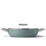 Sauteuse 28cm vert meraude avec couvercle smeg