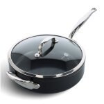 Sauteuse barcelona pro 28 cm et son couvercle noir en cramique