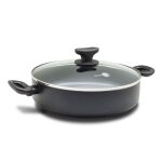 Sauteuse en cramique avec couvercle 28 cm noir