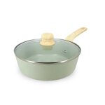 Sauteuse en revtement cramique 24cm cladon - tous feux