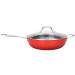 Sauteuse rouge en fonte 32cm