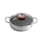 Sautoir 24cm triplex inox avec couvercle