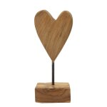 Sculpture en bois marron 10x10x25 cm