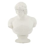 Sculpture d'homme en forme de buste en résine blanche 18x12x25 cm Sculpture d'homme en forme de buste en résine blanche 18x12x25 cm