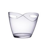 Seau à champagne 26 cm transparent en plastique Seau à champagne 26 cm transparent en plastique