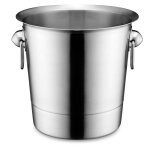 Seau  champagne conique en inox avec anneaux  19 cm pujadas