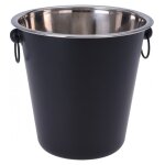 Seau  champagne en mtal noir