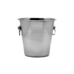 Seau à glace argenté en acier avec anses d22cm Seau à glace argenté en acier avec anses d22cm
