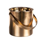 Seau à glace double paroi avec pince 15 cm or en inox Seau à glace double paroi avec pince 15 cm or en inox