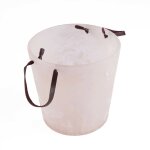 Seau � glace en r�sine rose et blanche 23x23x23 cm