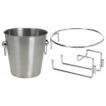 Seau + porte seau à champagne de table en inox Seau + porte seau à champagne de table en inox