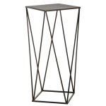 Sellette design en métal noir 60 x 60 x 80 cm Sellette design en métal noir 60 x 60 x 80 cm