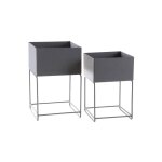 Sellettes de jardin en métal (lot de 2) carré Sellettes de jardin en métal (lot de 2) carré