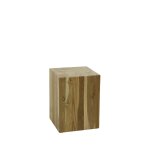 Sellette porte - plante carré en bois de teck recyclé 45cm Sellette porte - plante carré en bois de teck recyclé 45cm