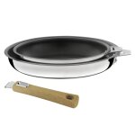 Série de 2 poêles 20 / 24cm revêtement céramique avec poignée bois clai Série de 2 poêles 20 / 24cm revêtement céramique avec poignée bois clai