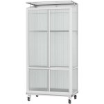 Serre de balcon en polycarbonate 4 mm et aluminium sur roulettes poli