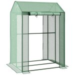 Serre de jardin bâche renforcée 135 g / m² acier vert Serre de jardin bâche renforcée 135 g / m² acier vert
