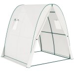 Serre de jardin bche renforce pe acier blanc