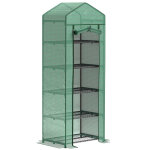 Serre de jardin avec tagres 5 niveaux acier vert