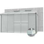 Serre de jardin en polycarbonate 4 mm et aluminium anodisé avec embase Serre de jardin en polycarbonate 4 mm et aluminium anodisé avec embase