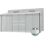 Serre de jardin en polycarbonate 4 mm et aluminium anodisé avec embase Serre de jardin en polycarbonate 4 mm et aluminium anodisé avec embase