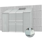 Serre de jardin en polycarbonate 6 mm et aluminium anodis avec embase