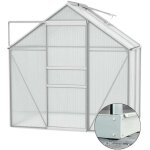 Serre de jardin en polycarbonate 6 mm et aluminium anodisé avec embase Serre de jardin en polycarbonate 6 mm et aluminium anodisé avec embase