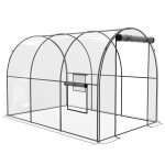 Serre de jardin tunnel chssis tubulaire renforc acier transparent