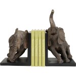 Serre - livres éléphants en polyrésine marron h25 Serre - livres éléphants en polyrésine marron h25