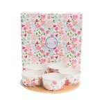 Service apritif 5 pices multicolore en porcelaine