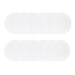 Service d'assiettes 12 pi�ces blanches en porcelaine