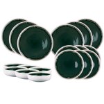 Service les essentiels oxygen - 18 pices - vert de gris