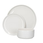 Service de table 12 pices en porcelaine blanche camberlie