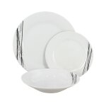 Service de table 36 pices en porcelaine blanche