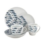 Service de table 60 pices en porcelaine blanche