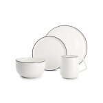 Service de table blanc en porcelaine - set / 16 Service de table blanc en porcelaine - set / 16