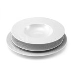Service de vaisselle 18 pices en porcelaine blanc
